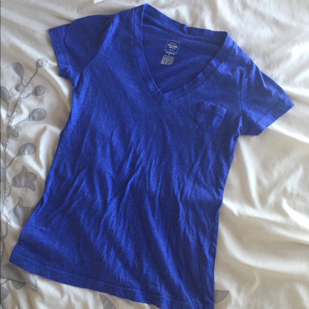 Blue boyfriend tee
